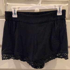 Express Black w/ lace shorts